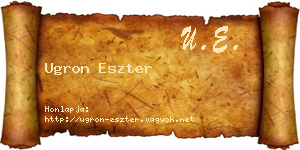 Ugron Eszter névjegykártya