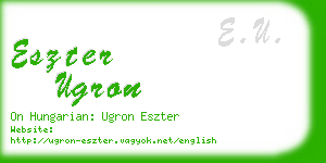 eszter ugron business card